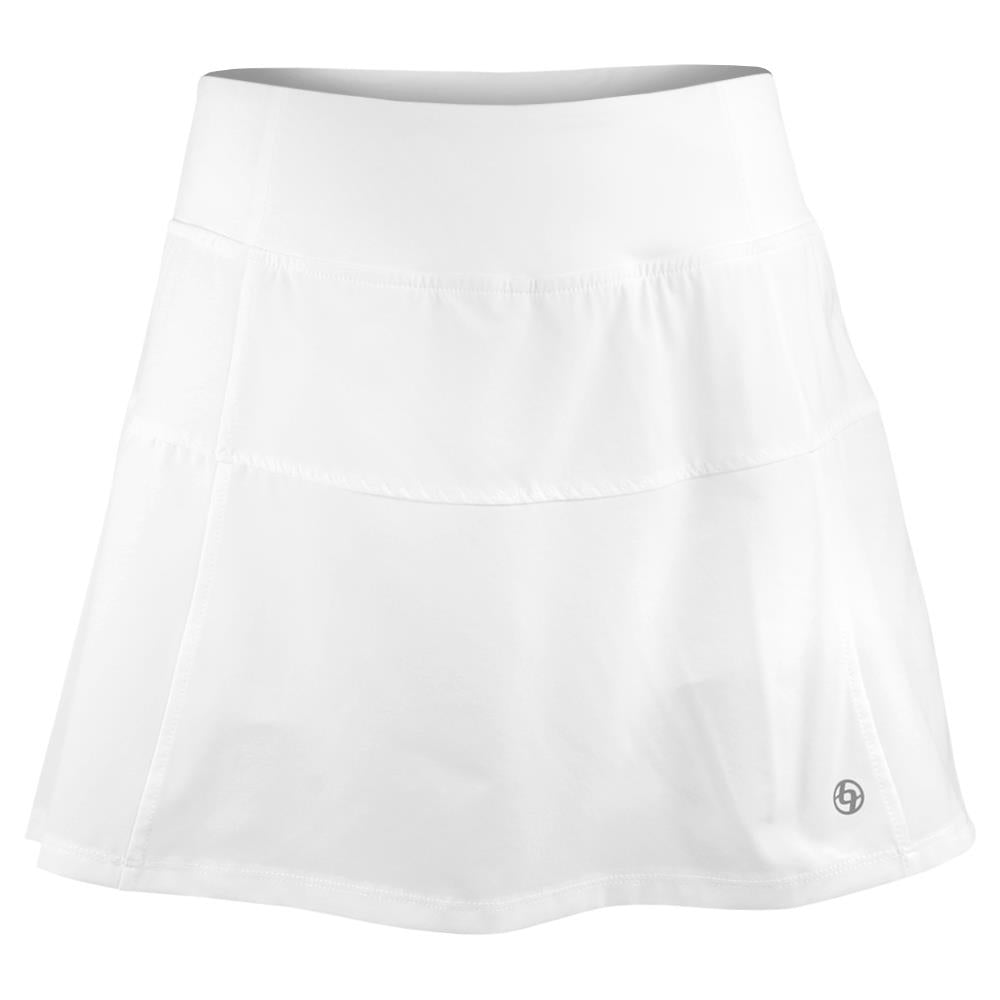 Lija Women's Holiday Deuce Skirt - White | Flowy Tennis Skirt for Women | Perfect for Golf, Yoga & Summer Outfits