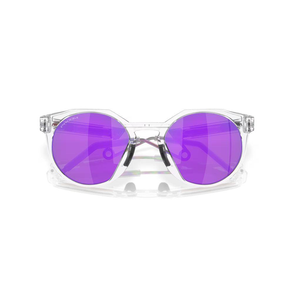 Oakley HSTN Metal Matte Clear/Prizm Violet Sunglasses 0OO9279 927902 - Stylish UV Protection for Running, Cycling & Outdoor Sports