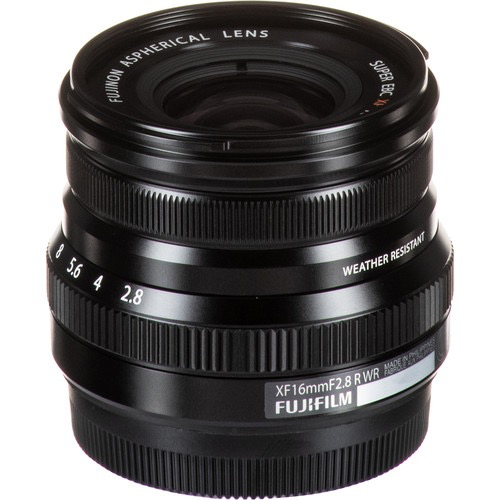 FUJIFILM XF 16mm f/2.8 R WR Prime Lens for Fuji X Series Cameras - Compact & Weather-Resistant Black Lens - Perfect for Street Photography & Travel
