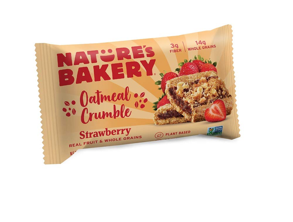 Nature's Bakery Vegan Strawberry Oatmeal Crumble Bars - 6 Pack (36 Bars Total) | Non-GMO, Healthy Snack for Breakfast, Hiking & On-the-Go Energy