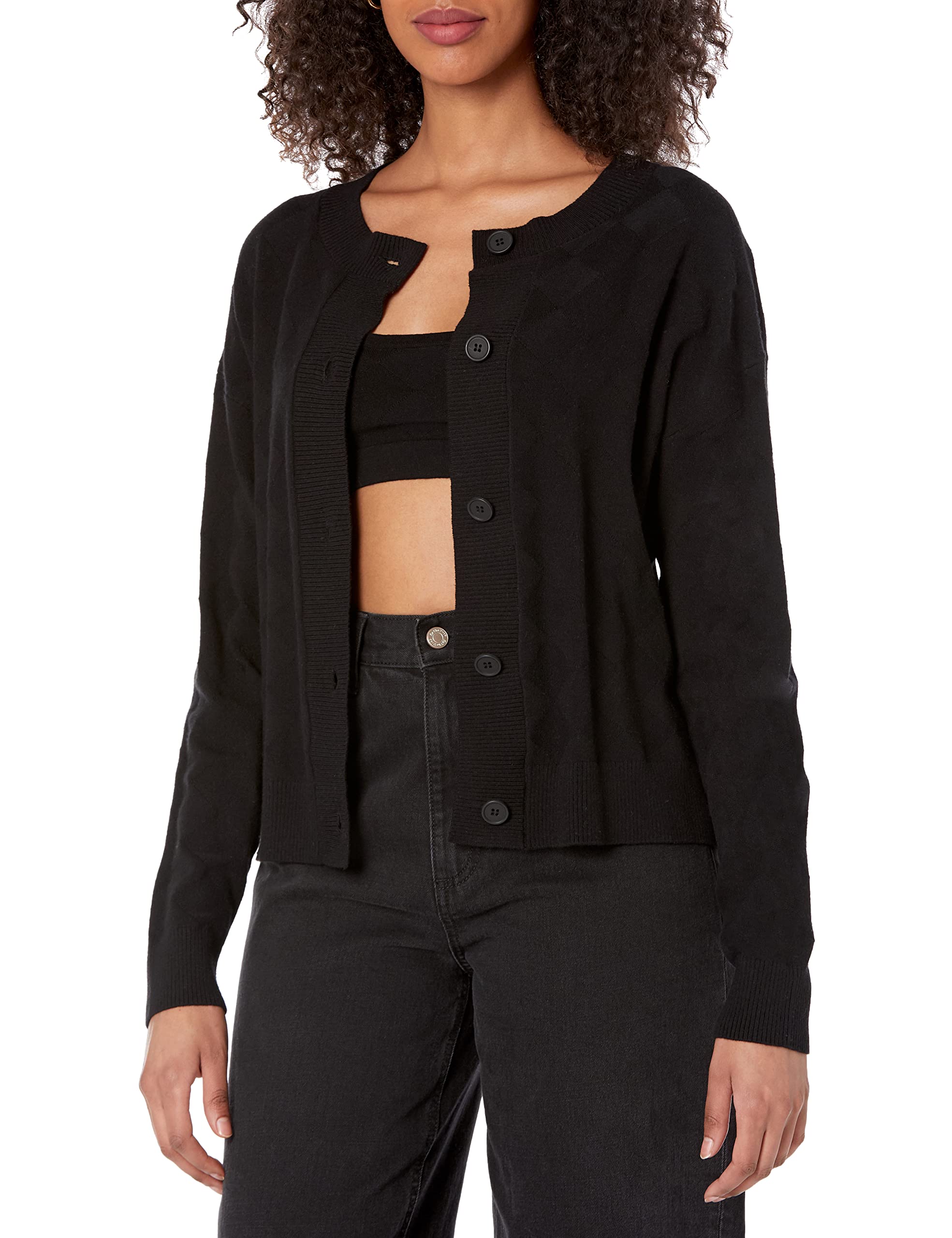 The Drop Women's Abigail Textured Cardigan Sweater - Cozy Knit Open Front Long Sleeve Wrap for Fall & Winter | Perfect for Layering, Office Wear, and Casual Outfits