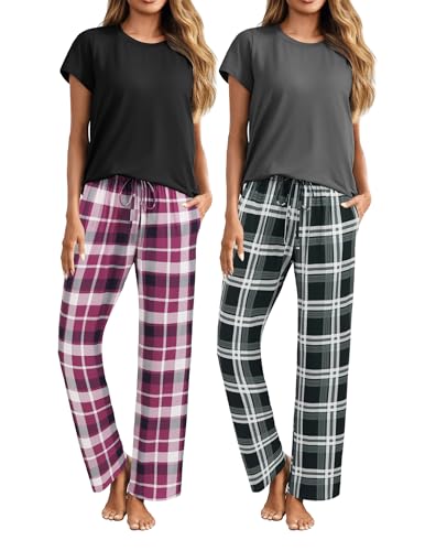 Deep Grey Plaid/Black Purple Plaid