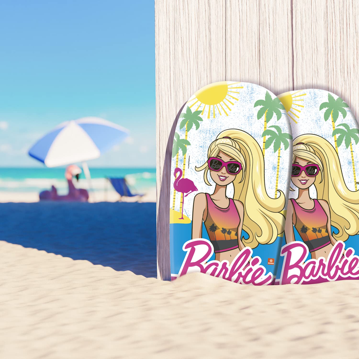Barbie Body Board Surfboard for Kids - 84cm/33 Inch Inflatable Beach Toy for Girls - Perfect for Pool, Ocean & Summer Water Play