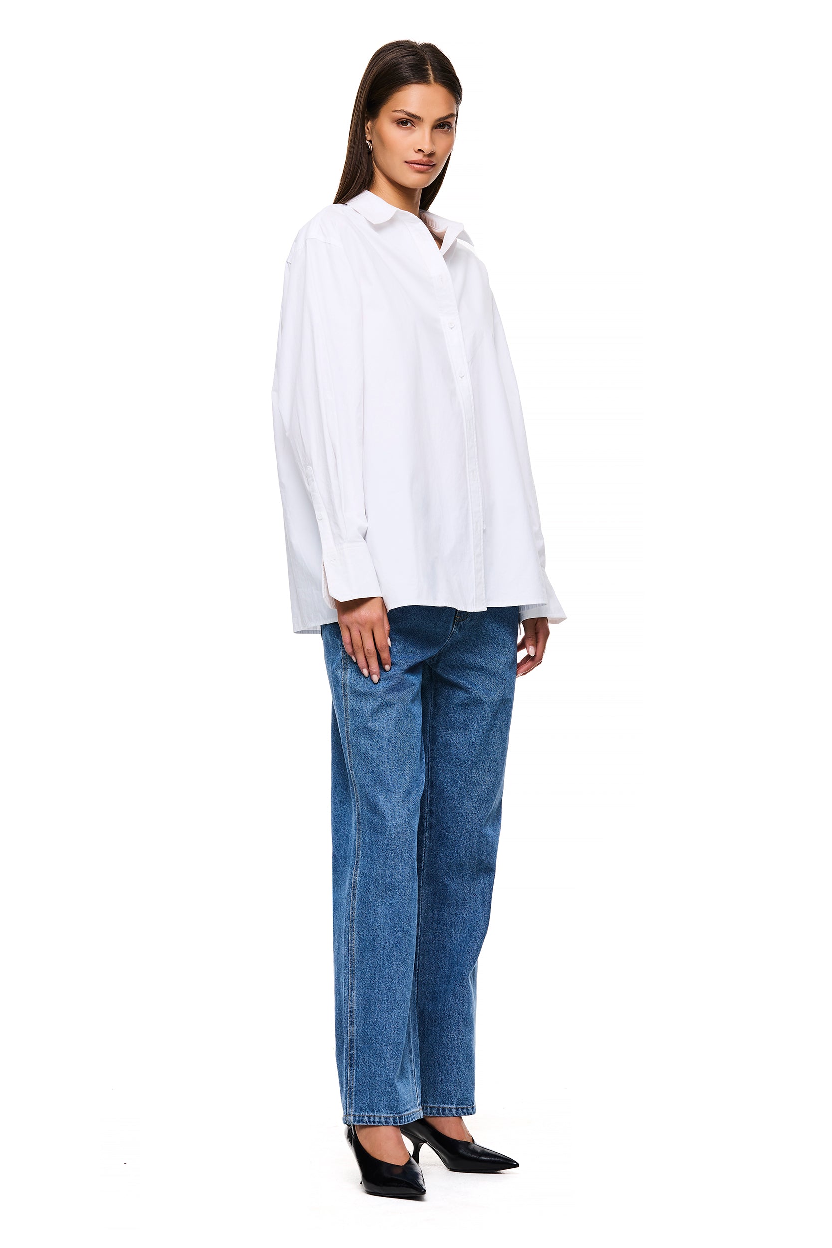 THE TESSA WHITE SHIRT - Premium Women's Button Down Shirt for Work & Casual | Classic Fit Office Blouse | Business & Everyday Wear