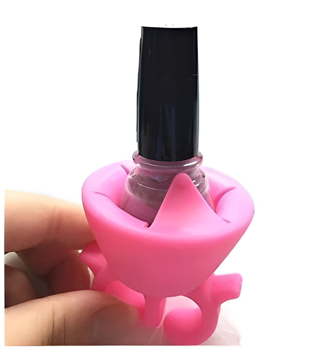 VENIVA Lightweight Nail Polish & Lipstick Holder for Women - Silicone Anti-Spill Bottle Stand, Wearable Nail Polish Organizer | Perfect for Salon, Home Manicures & Travel Makeup Organization