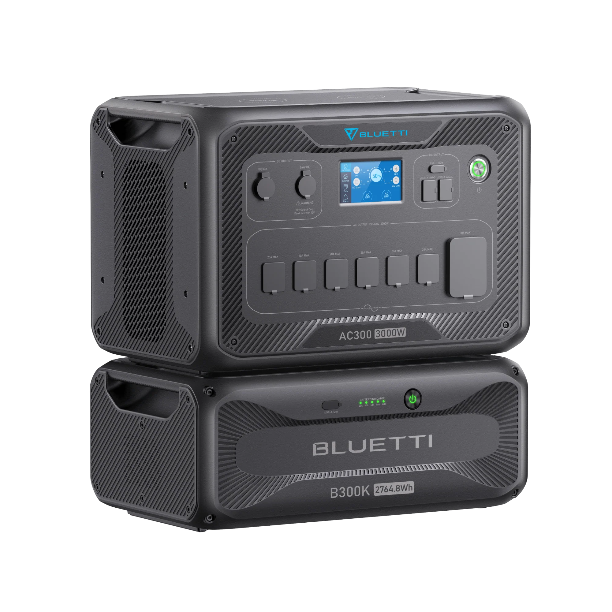 BLUETTI AC300 + B300K Solar Power Station | 3000W 3072Wh Home Battery Backup System for Emergency Power, Camping & Off-Grid Living