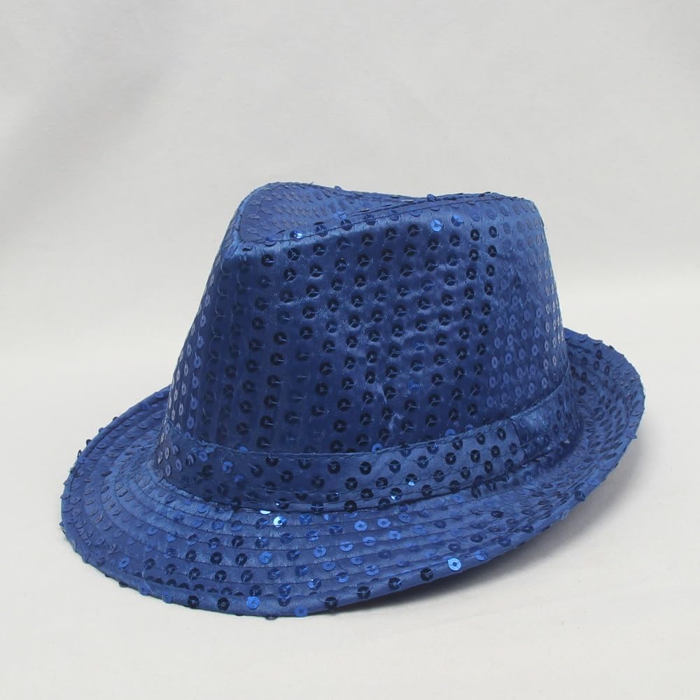 Sparkly Sequin Fedora Hat for Men & Women - Western Style Bling Dance Hat for Parties, Concerts & Festivals