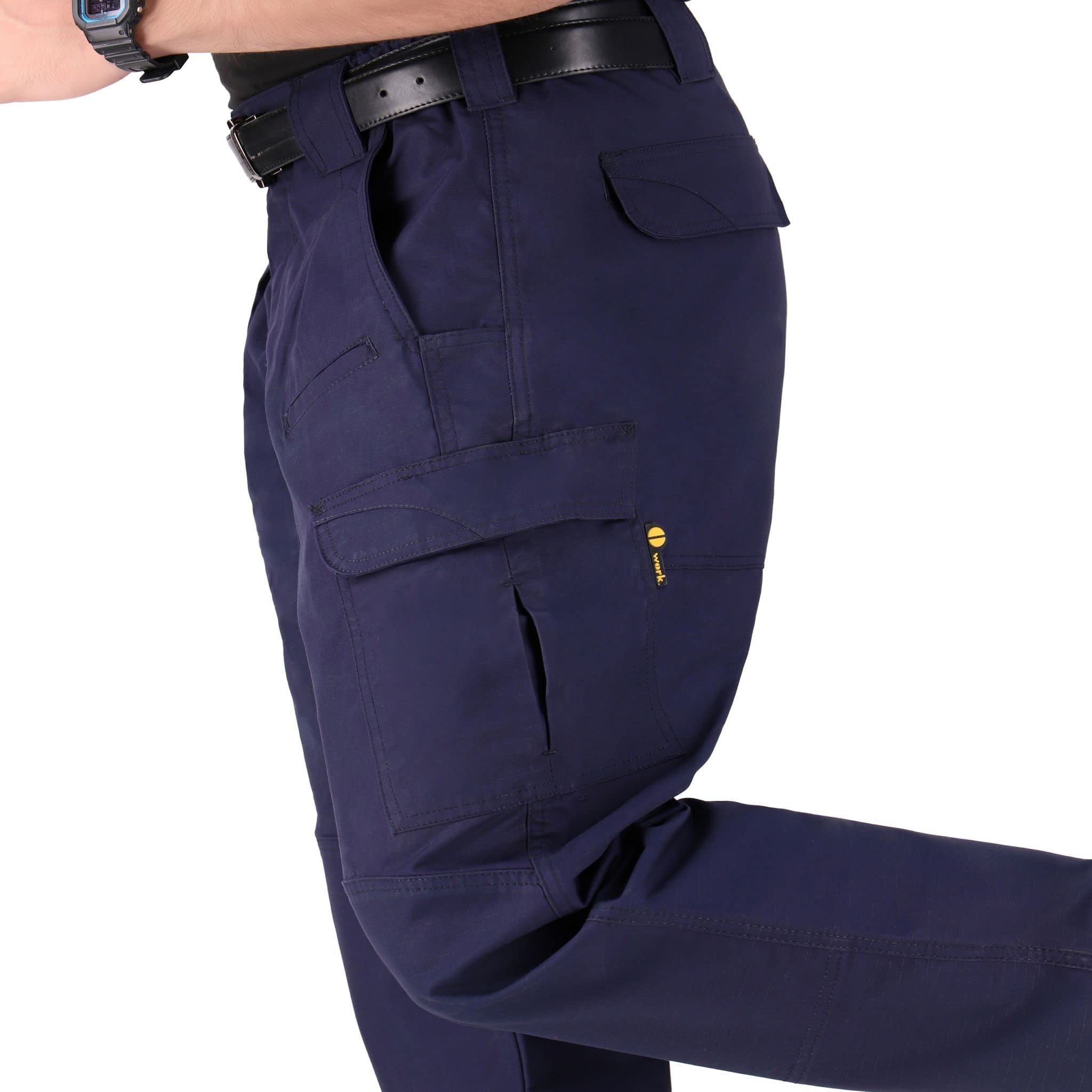 WHITEDUCK Men's Tactical Pants - Ripstop Stretch Water Resistant Cargo Work Pants with 13 Pockets for Military, Hiking & Outdoor Activities | Durable & Comfortable for Work, Camping & Adventure