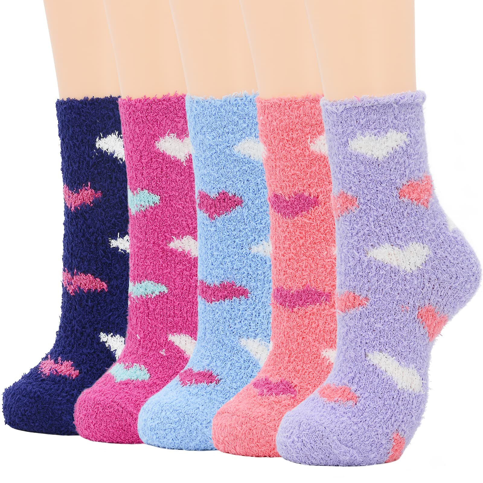 Women's Winter Socks - Ultra Soft Fluffy Fleece Fuzzy Socks for Sleeping, Athletic & Warm Indoor Use - Cozy Plush Thermal Socks for Women - Perfect for Cold Weather, Lounging, Yoga & Home Comfort