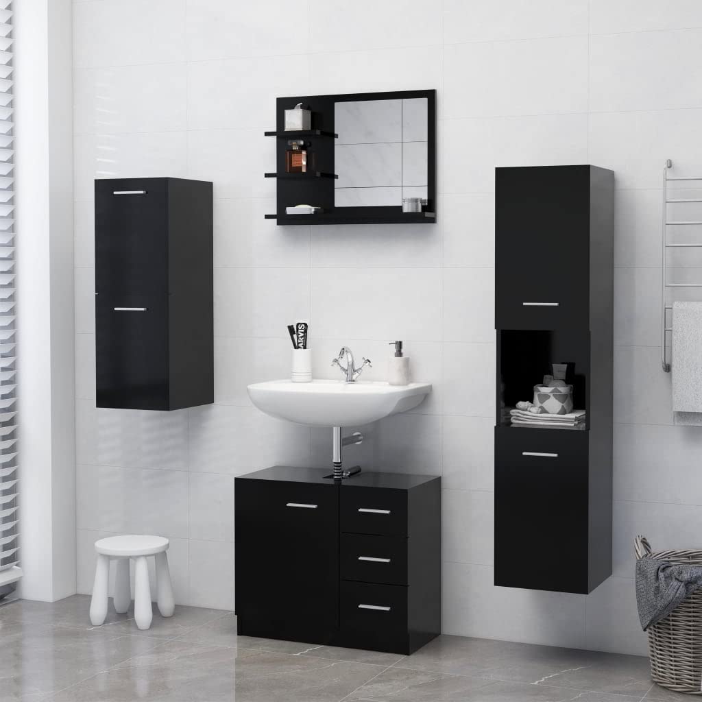 Modern Bathroom Wall Cabinet with Mirror - 23.6