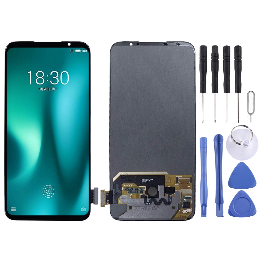 Original Meizu 16S Pro LCD Screen with Digitizer - Full Assembly Replacement Display for Meizu 16S Pro - Perfect for Screen Repair & DIY Replacement at Home or Office