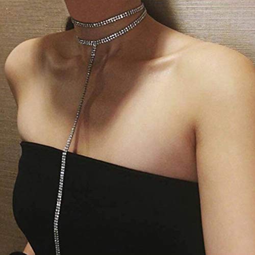Sparkling Rhinestone Body Chains for Women - Layered Crystal Choker & Waist Jewelry Set | Sexy Nightclub Party Wear, Festival Accessories, Boudoir Photo Shoot, Bachelorette Outfit Enhancer