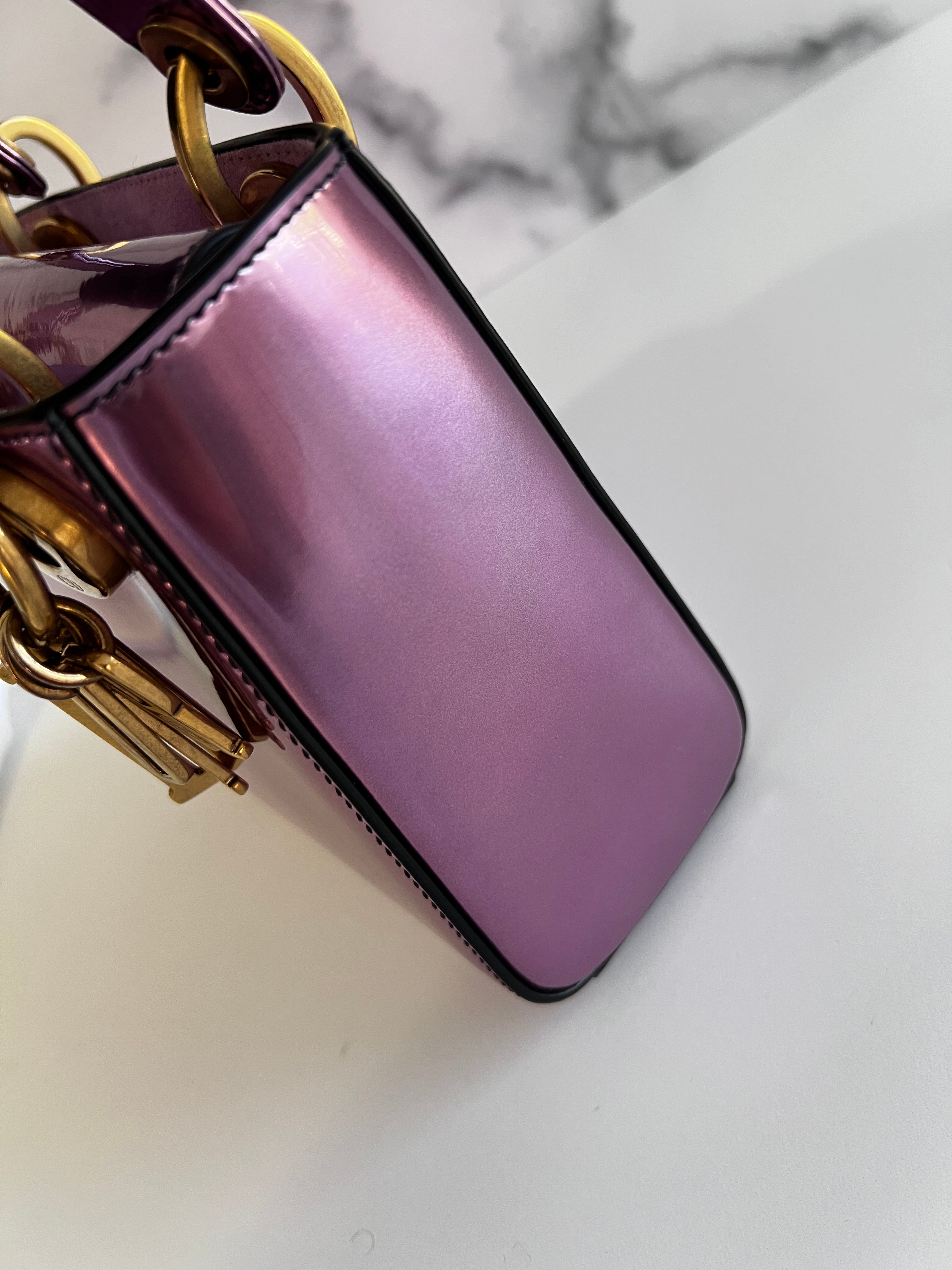 Dior Mini Metallic Lady Dior Bag - Luxury Crossbody Purse for Women | Perfect for Evening Parties, Weddings & Special Occasions