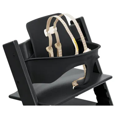 Tripp Trapp Baby High Chair Set - Adjustable & Ergonomic Black Wooden Chair for Toddlers | Perfect for Dining, Feeding & Learning at Home
