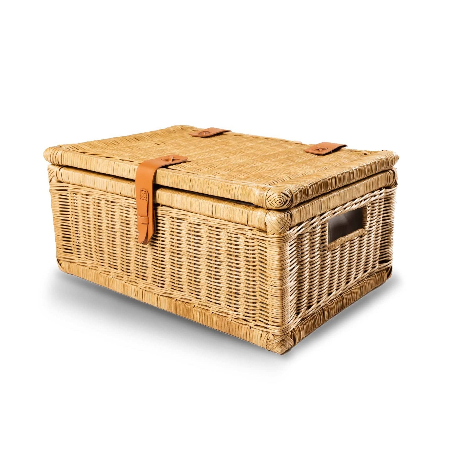 Large Woven Storage Basket with Lid - 20