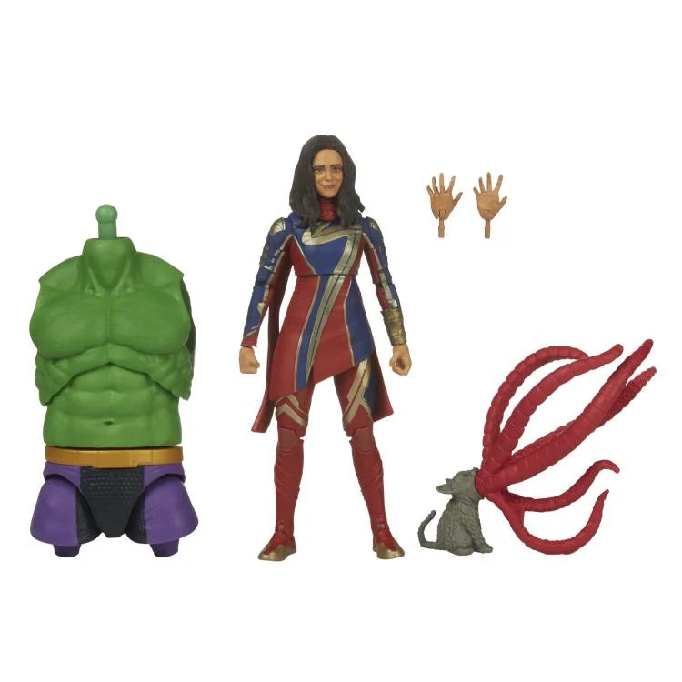 Marvel Legends Ms. Marvel The Marvels Action Figure with Totally Awesome Hulk BAF - Collectible Superhero Toy for Display & Marvel Universe Fans