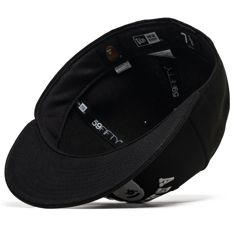 A Bathing Ape x New Era Low Profile 59FIFTY Fitted Hat - Black | BAPE Collaboration Snapback Cap for Streetwear & Hip Hop Fashion