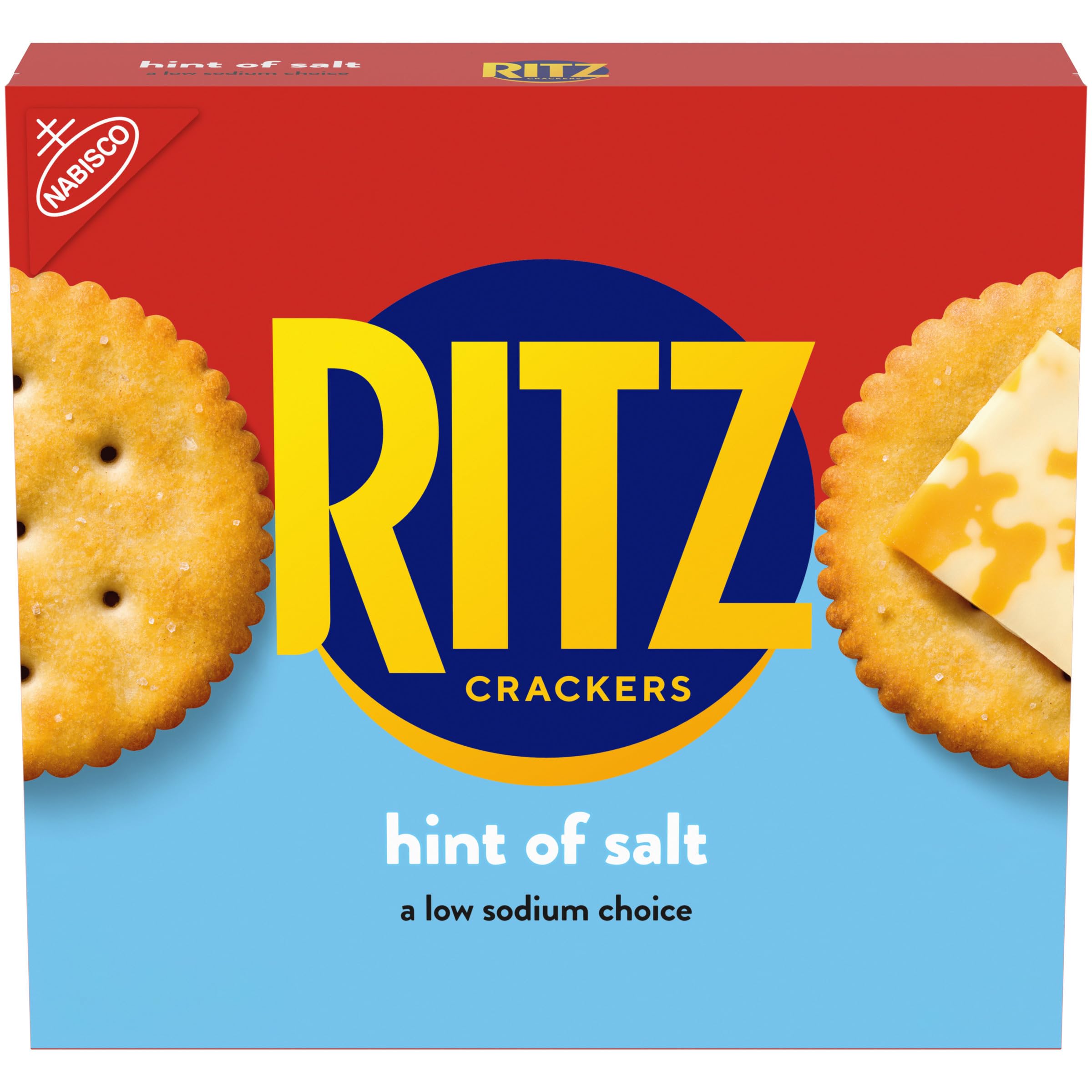 RITZ Hint of Salt Crackers - Healthy Low Sodium Snacks for Kids & Adults - Perfect for Lunch Boxes, School, Office & Parties - 13.7 oz Pack