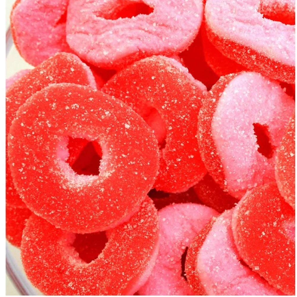 FirstChoiceCandy Gummy Rings - Fruit Flavored Gummi Os in Watermelon (5 Pound Bulk Bag) | Perfect for Birthday Parties, Movie Nights & Candy Buffets