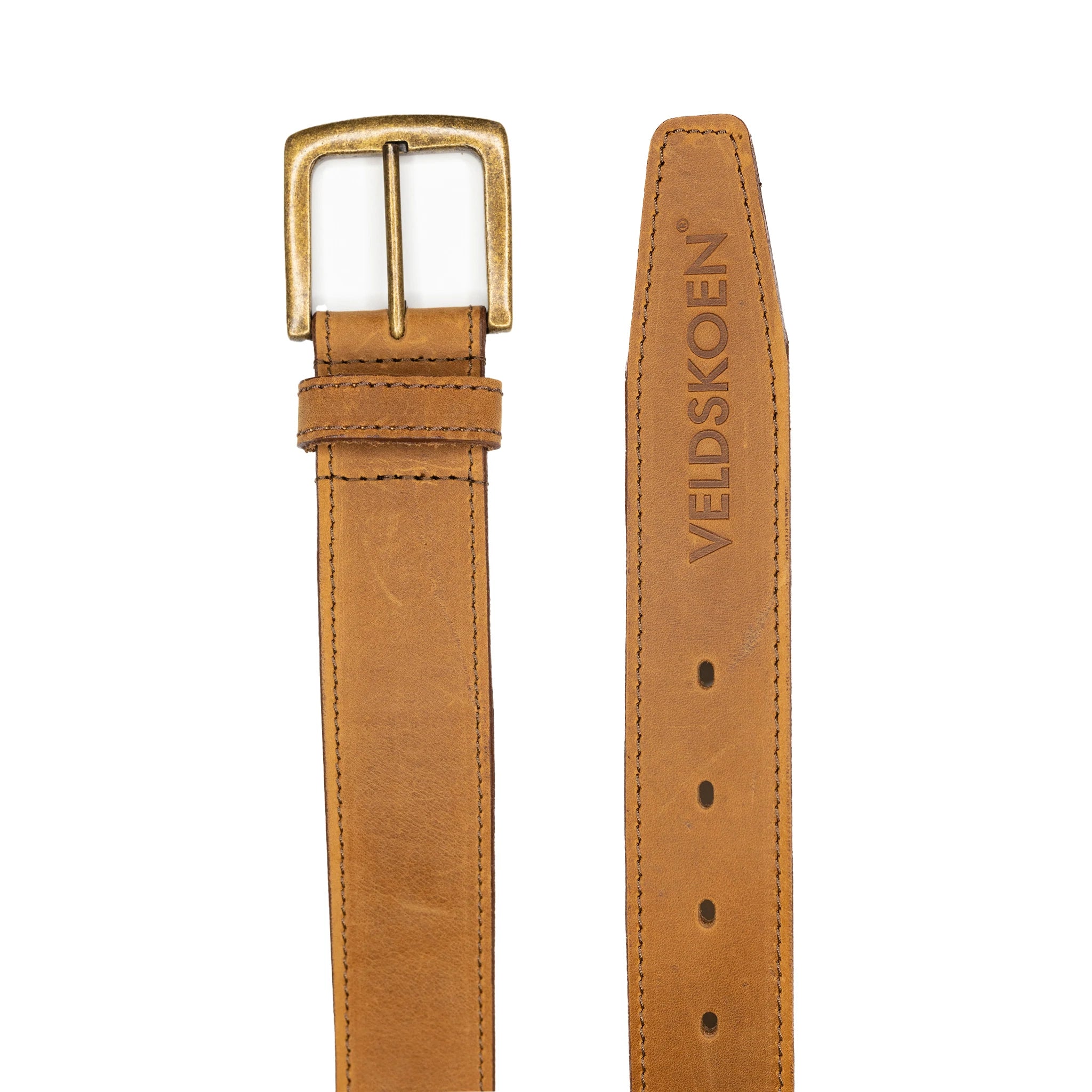 Premium Full Grain Leather Belt 40mm Wide - Genuine Brown Leather Dress Belt for Men - Perfect for Business, Casual & Formal Occasions