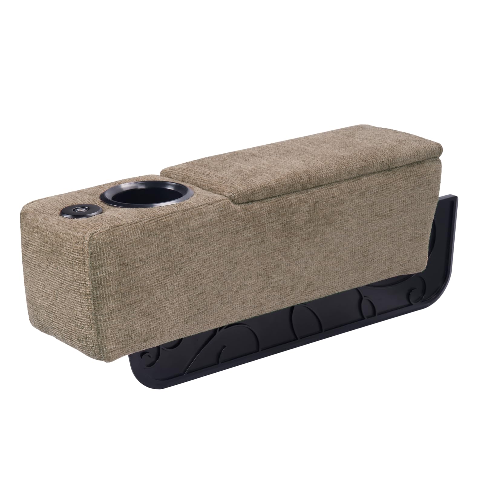 Multifunctional Sofa Armrest with Wireless Charger & Storage - Removable Couch Caddy with LED Reading Light - Perfect for Living Room, Bedroom & Office Use