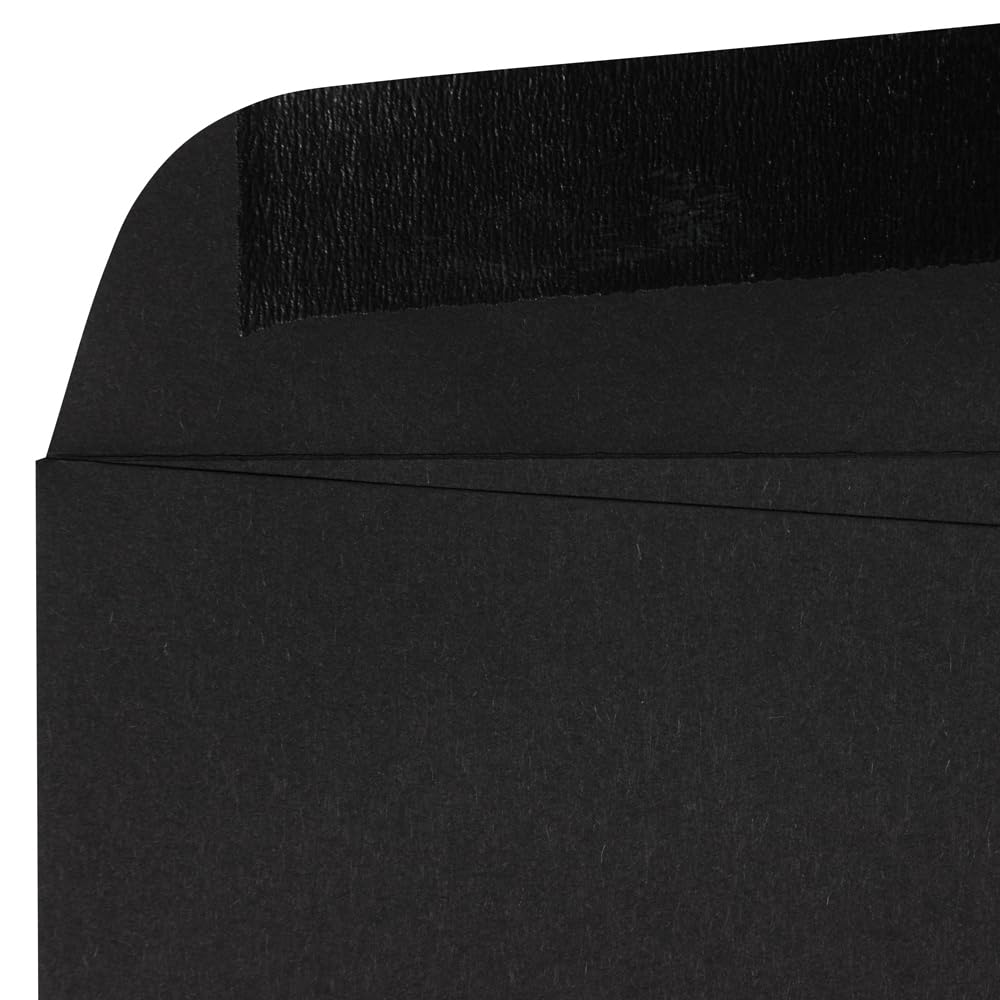 JAM PAPER 9.5 x 9.5 Inch Square Invitation Envelopes - Premium Black Linen Texture - Bulk Pack of 250 - Perfect for Wedding Invitations, Greeting Cards, and Business Correspondence