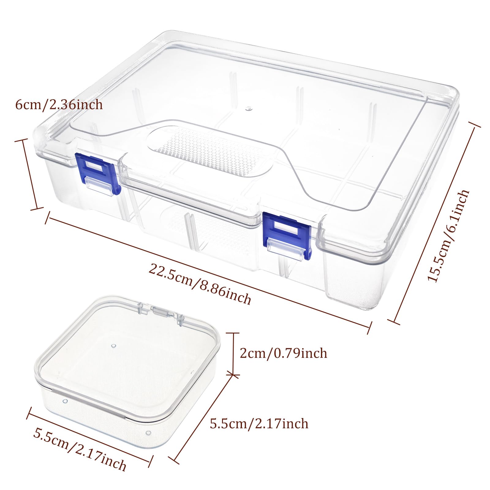 28Pcs Clear Bead Organizer Box with 1 Storage Case & Labels - Small Plastic Jewelry Storage Containers for DIY Crafts, Beading Supplies, Sewing Accessories - Perfect for Home Crafting, Jewelry Making & Travel Organization