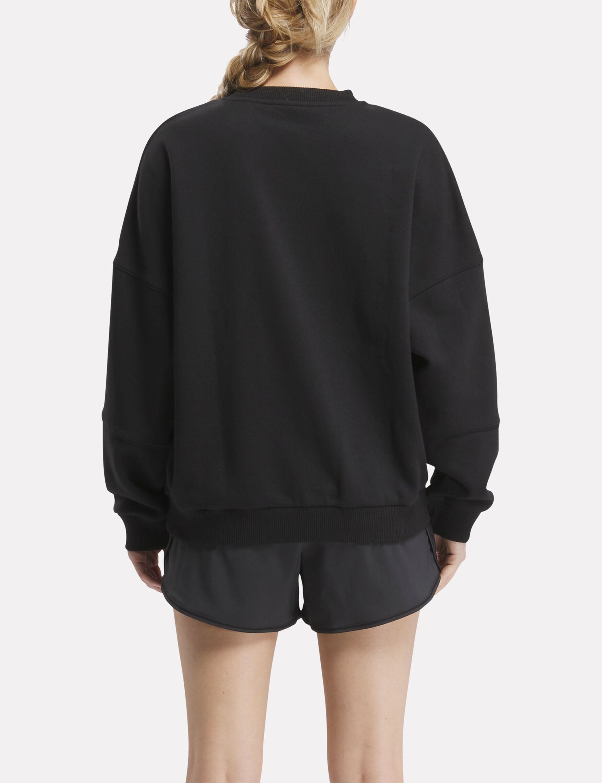 Luxury Oversized Crewneck Sweatshirt for Women - Soft & Comfortable Black Pullover - Perfect for Casual Wear, Lounge & Street Style