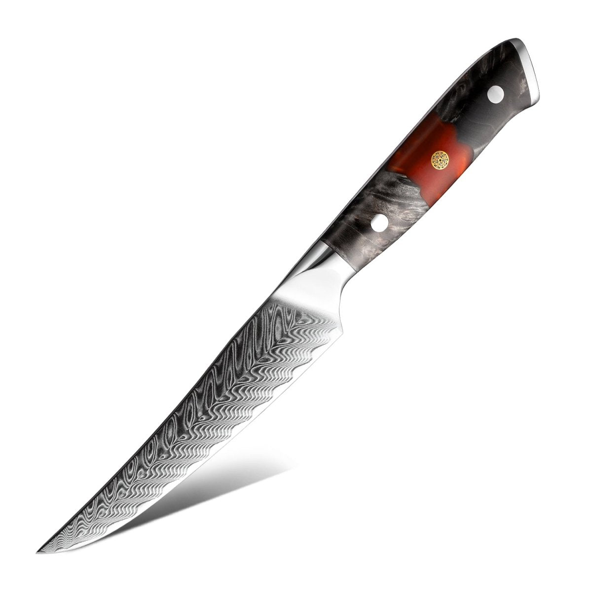 Premium 8-Piece Professional Chef Knife Set with VG10 Stainless Steel Blades & Stained Olive Wood Handles - Includes Protective Sheaths - Perfect for Home Cooking, Professional Kitchens & Culinary Gifts