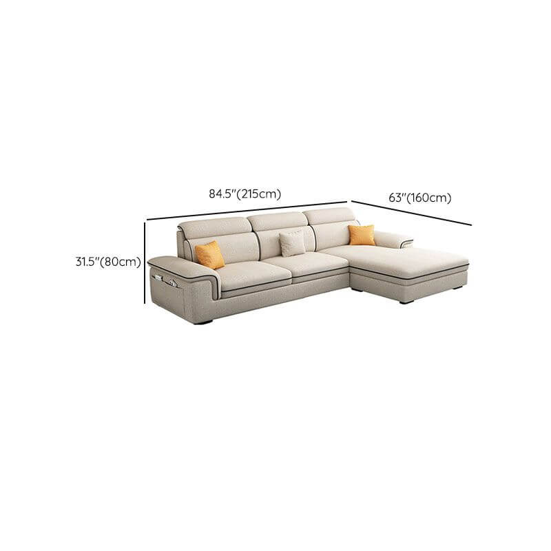 Luxury Ivory Sofa Set with 4/3 Decorative Throw Pillows - Modern Living Room Furniture for Home Decor & Comfortable Seating