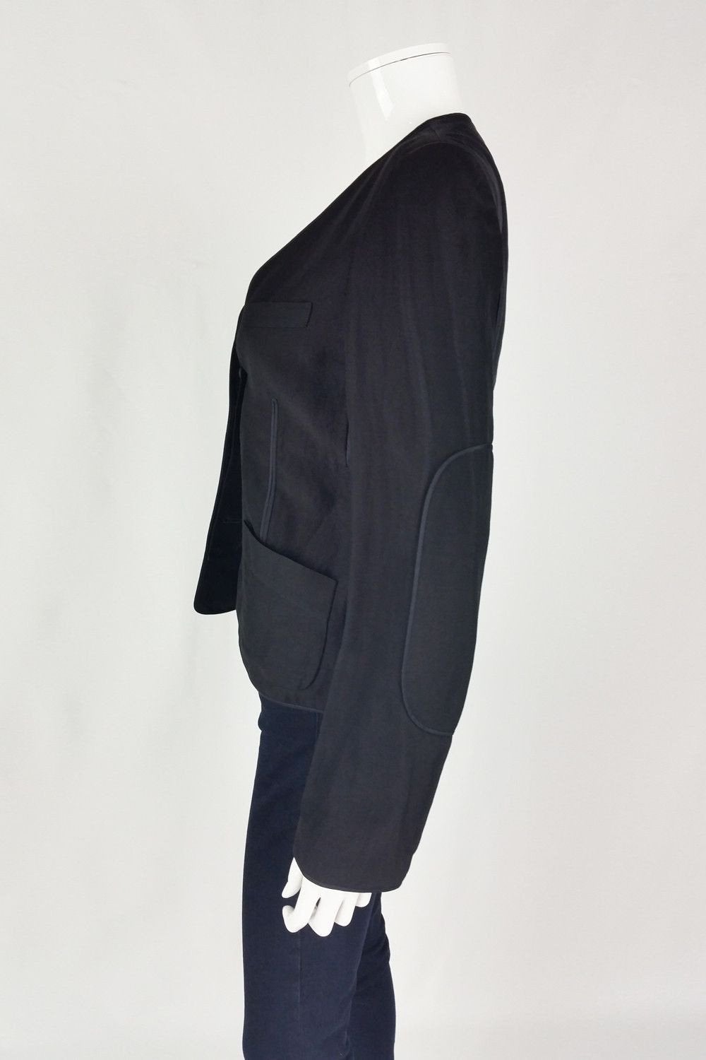 ALEXANDER WANG Black Silk Blend Button Front Jacket for Women | UK Size 8 | Elegant Evening Wear & Special Occasion Outfit