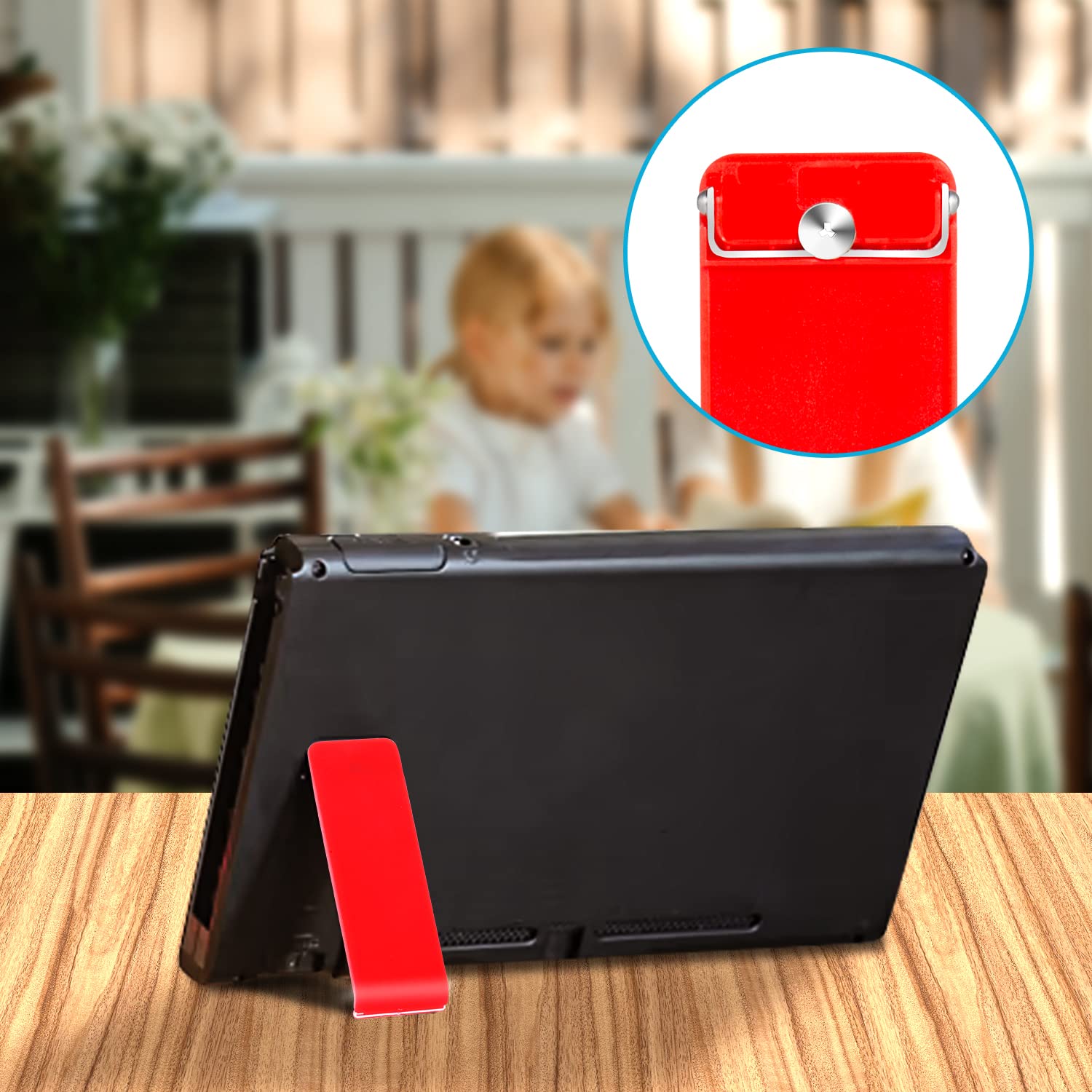 6-Pack Nintendo Switch Back Stand Replacement - Durable Kickstand & Back Shell Holder Compatible with Switch Console (6 Color Options) - Perfect for Gaming, Travel & Multiplayer Setup