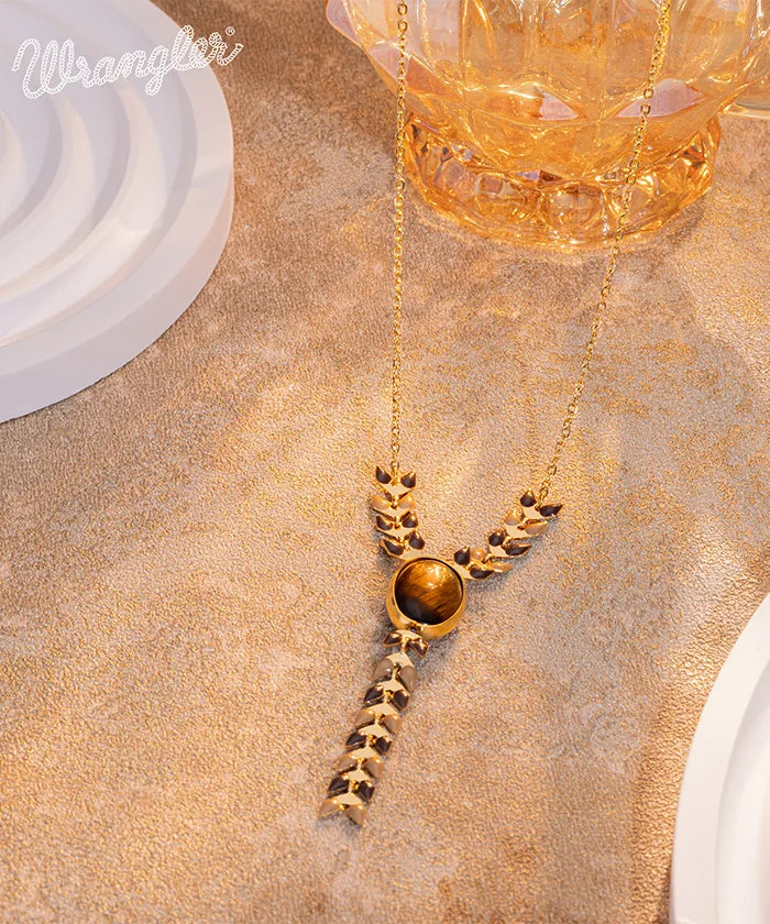 Wrangler Demeter’s Orb Onyx Necklace for Women - Elegant Black Gemstone Pendant Jewelry - Perfect for Gifts, Parties & Everyday Wear