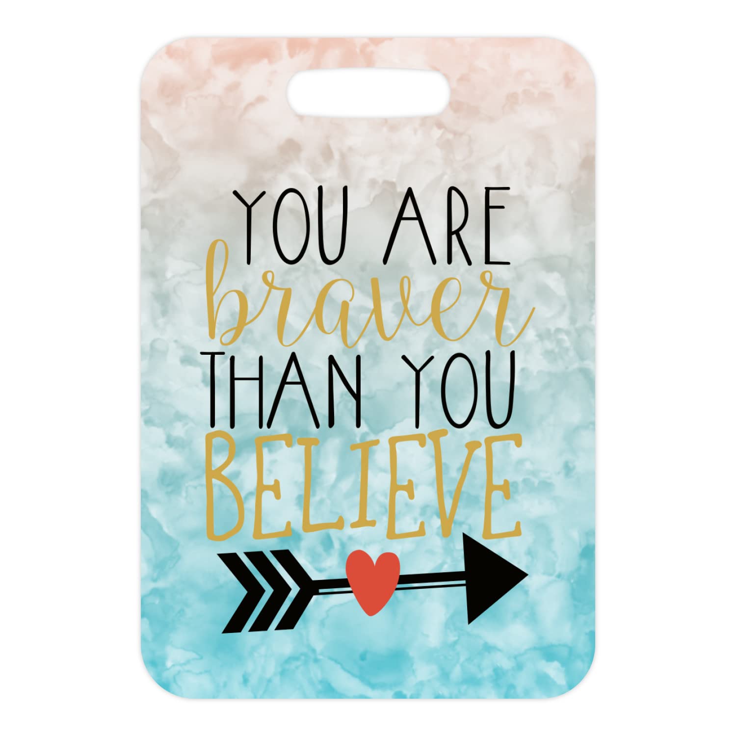 Custom Engraved Inspirational Quote Metal Luggage Tag - Unique Travel Gift for Men & Women - Perfect for Suitcases, Backpacks, and Carry-On Bags