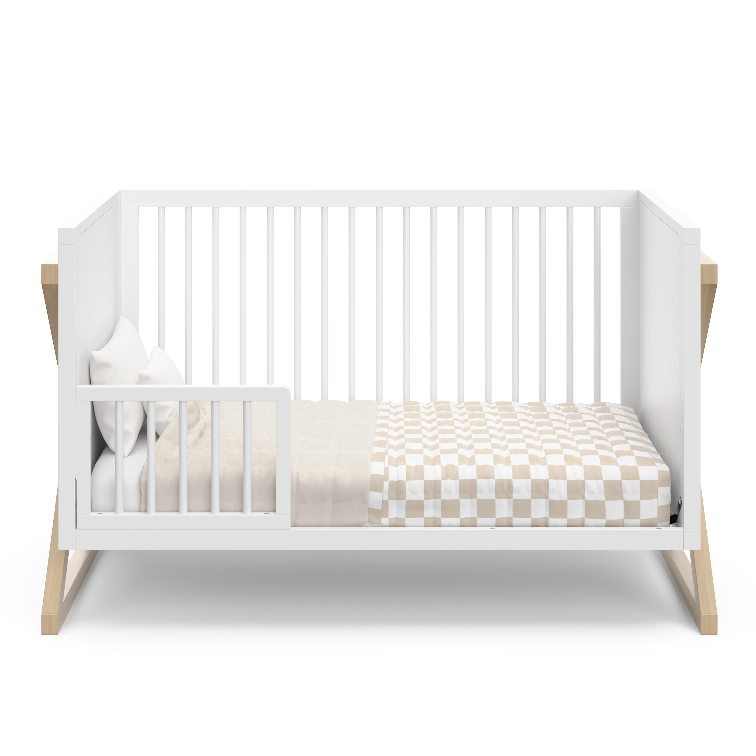 Storkcraft Equinox 3-in-1 Convertible Crib (Driftwood) - Converts to Toddler Bed & Daybed, 3-Position Adjustable Mattress Support, Modern Two-Tone Nursery Crib for Baby & Kids Bedroom | Safe & Stylish Infant Sleep Solution for Modern Homes