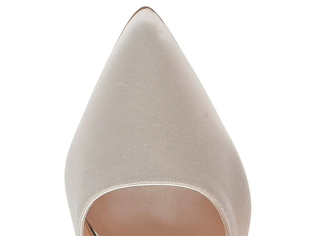 Ivory Satin Wedding Shoes for Bride by Rainbow Club - Size 5 - Perfect for Bridal Ceremony, Wedding Reception & Photoshoot