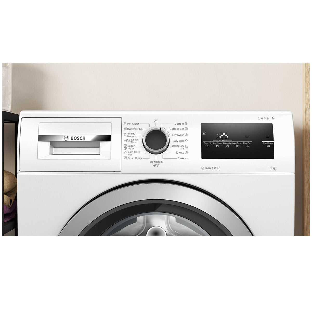Bosch Series 4 9kg Front Load Washing Machine WAN24126AU - Energy Efficient & Quiet Laundry Appliance for Home & Apartment Use