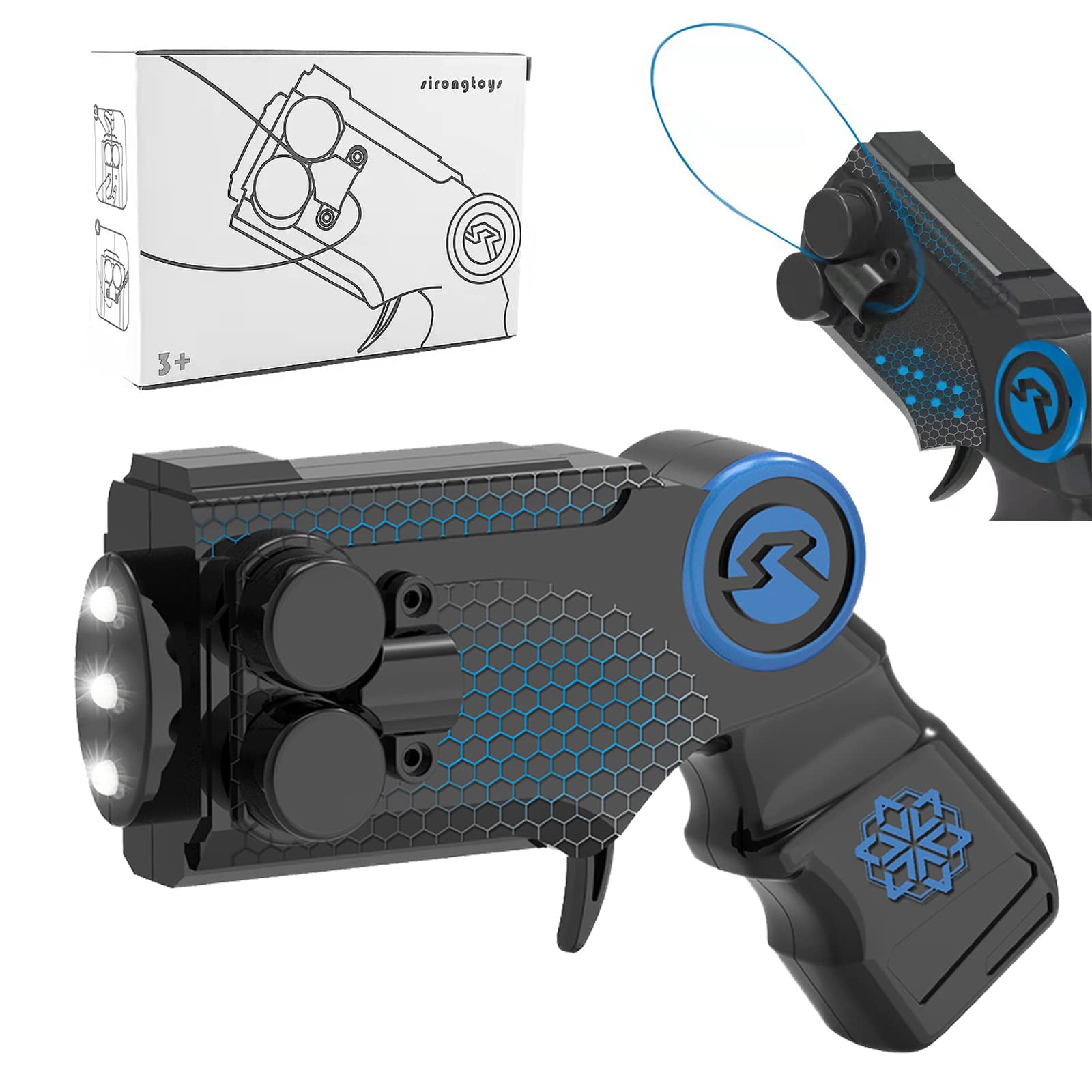 BLI BYAN Zip String Launcher Toy - Electric Handheld Flying Rope Propeller with Controller - Stress Relief & Fun Decompression Toy for Kids & Adults - Perfect for Outdoor Play, Party Games & Family Bonding Activities