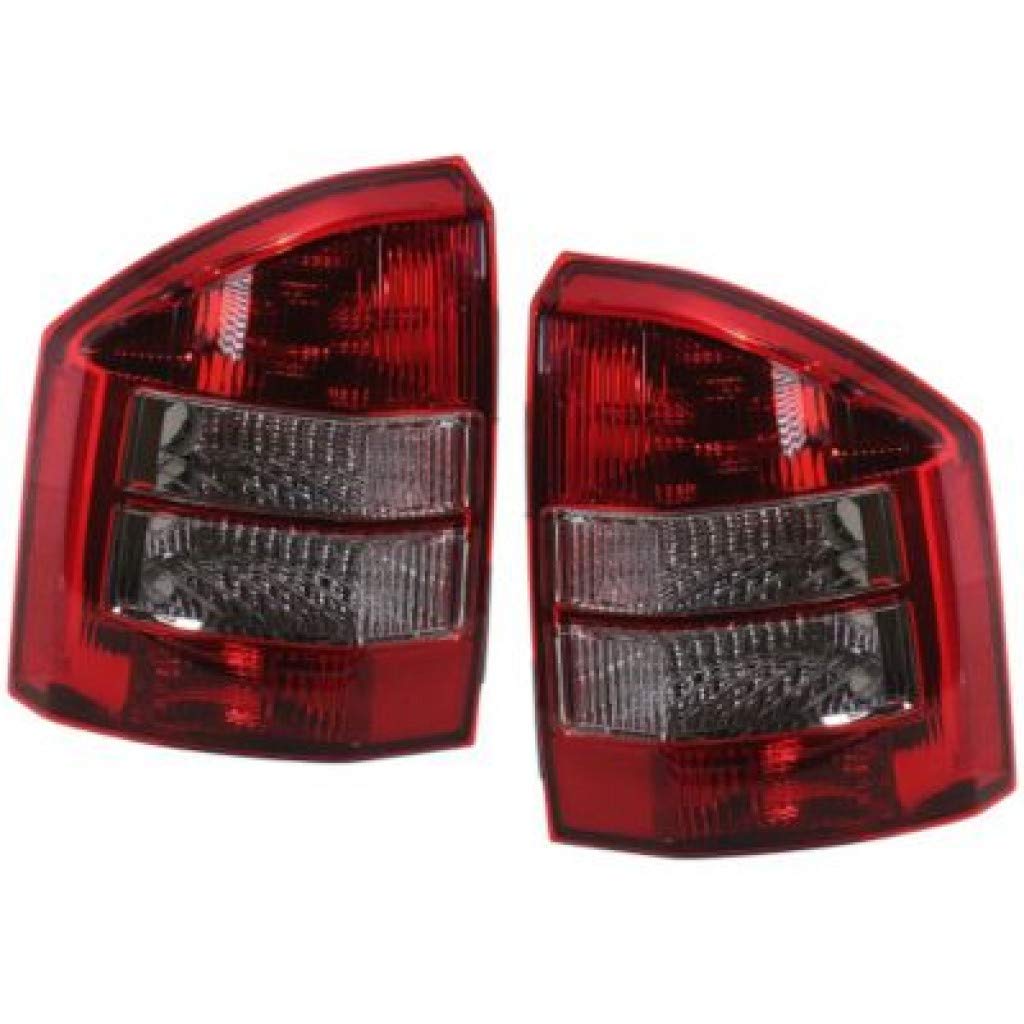 2007-2010 Jeep Compass Tail Light Assembly - Driver & Passenger Side with Bulbs - DOT Certified (CH2800169, CH2801169 | 5303879AD, 5303878AD) - Perfect for Replacement & Nighttime Safety