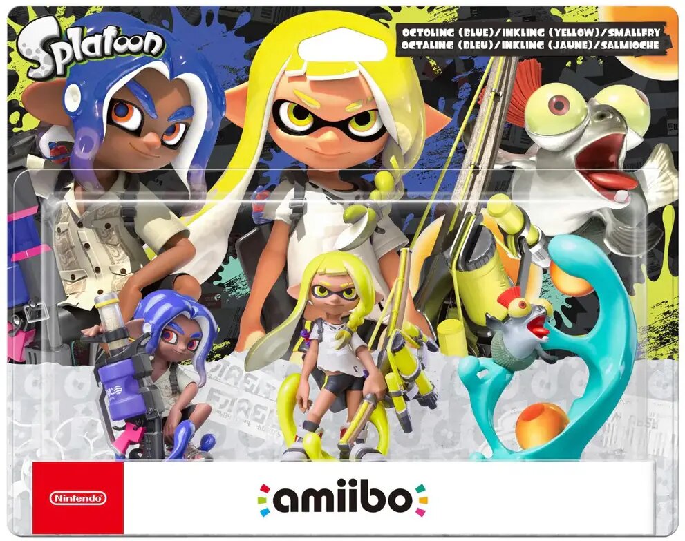 Splatoon 3 amiibo Figures - Octoling, Inkling & Smallfry - Official Nintendo Collectibles - Perfect for Gaming Fans & Splatoon Merchandise Collectors - Use for In-Game Unlocks & Display