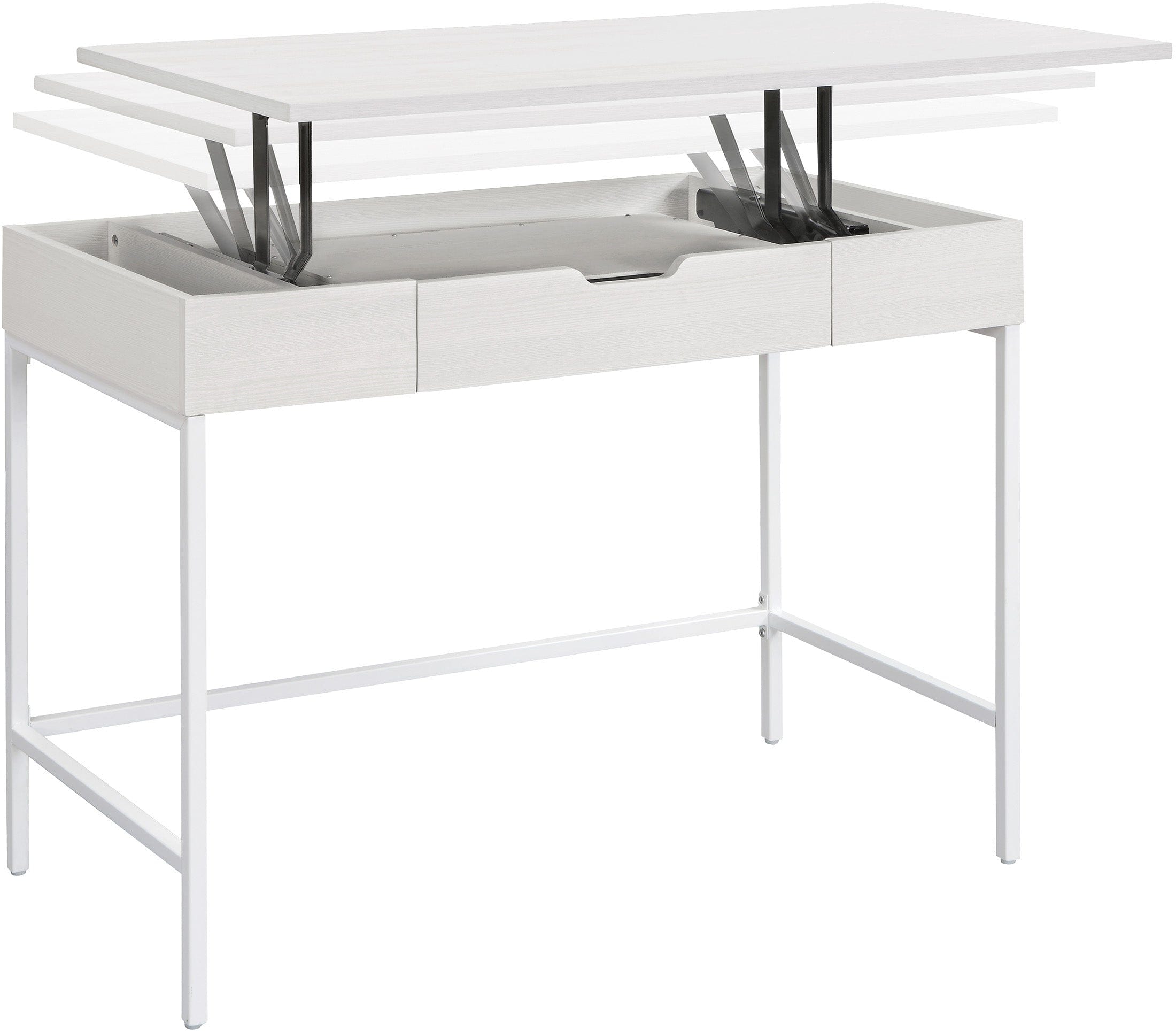 Office Star Contempo Sit to Stand Desk [CNT51] - Adjustable Height Home & Office Workstation for Ergonomic Standing & Sitting - Perfect for Remote Work, Small Spaces & Productivity Boost