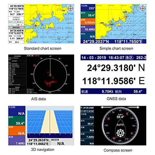 Marine GPS Chart Plotter with AIS Transponder & GNSS Antenna | Dual Map System | IPX6 Waterproof Satellite Navigator for Boats | Perfect for Offshore Fishing, Yachting & Marine Navigation