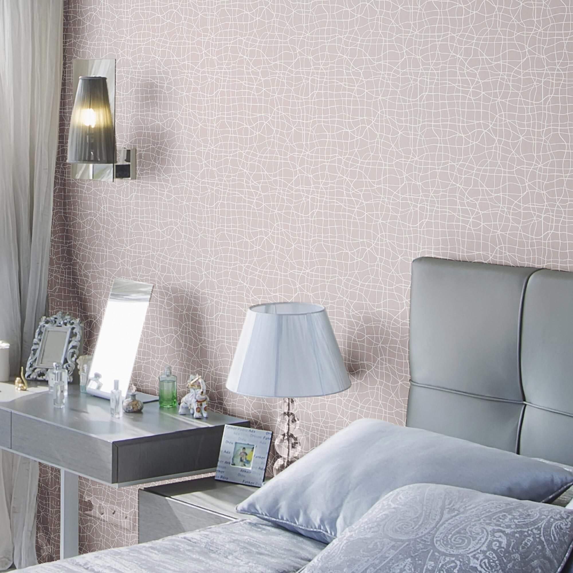 Beige Striped Peel and Stick Removable Wallpaper - Self-Adhesive Decorative Wall Covering for Bedroom, Living Room & Home Office Decor
