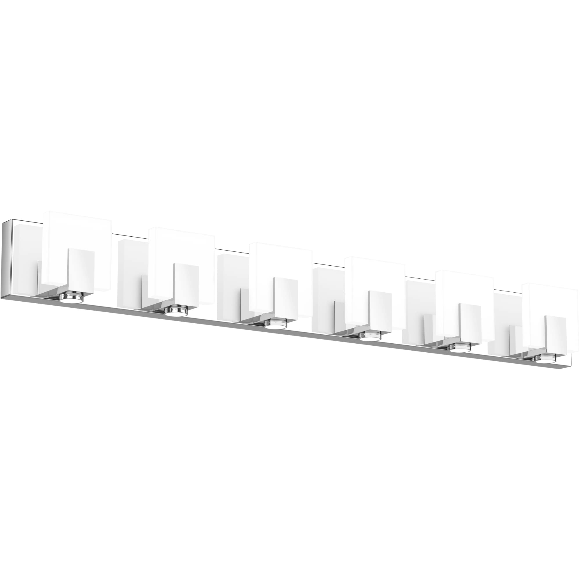 SOLFART 40-Inch Modern LED Vanity Light Fixture - 6 Lights Chrome Bathroom Mirror Lighting for Makeup & Grooming - Perfect for Bathroom, Dressing Room & Bedroom Vanity Areas