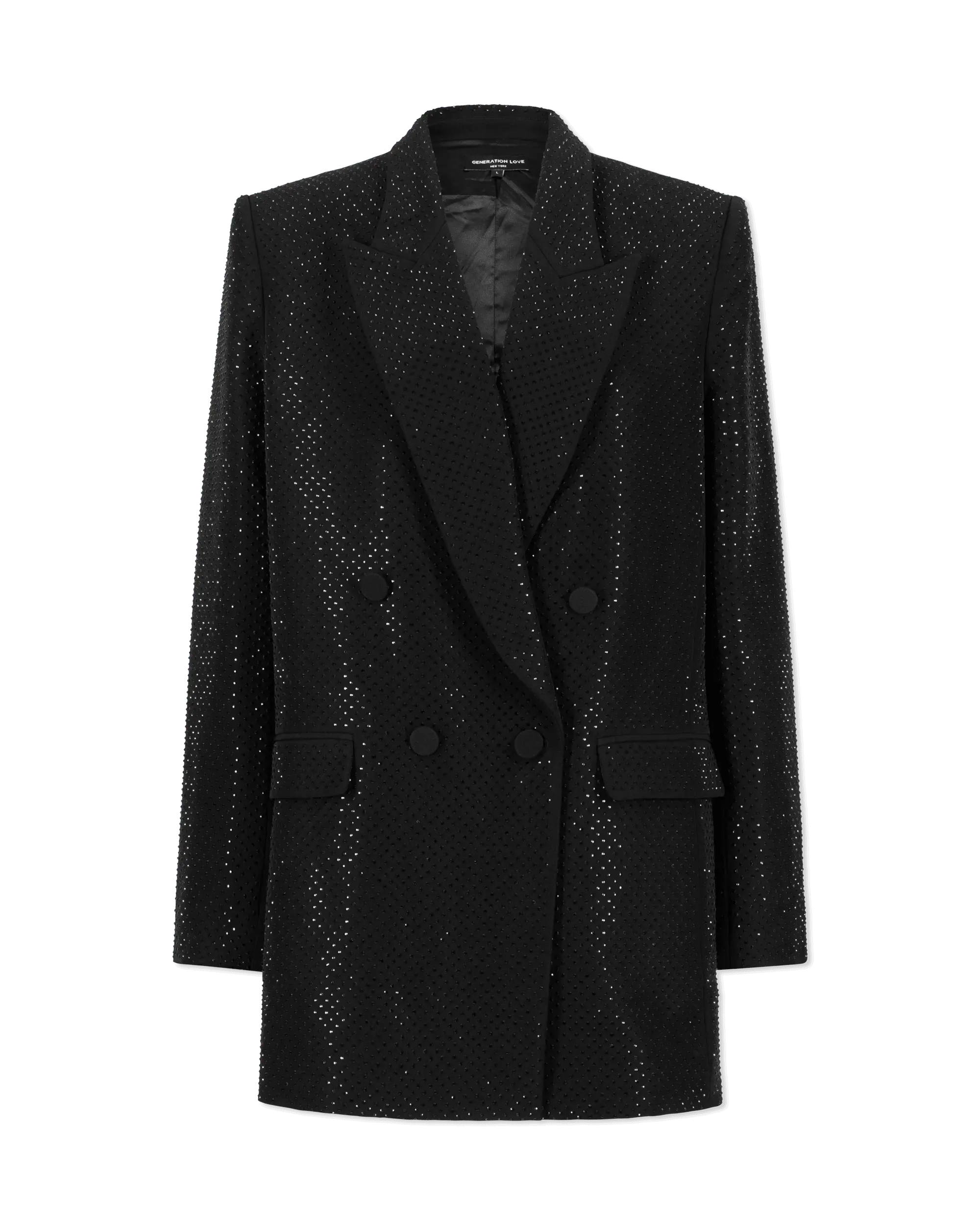 Generation Love Baxter Crystal Blazer - Elegant Rhinestone Jacket for Women, Perfect for Parties, Weddings & Special Occasions