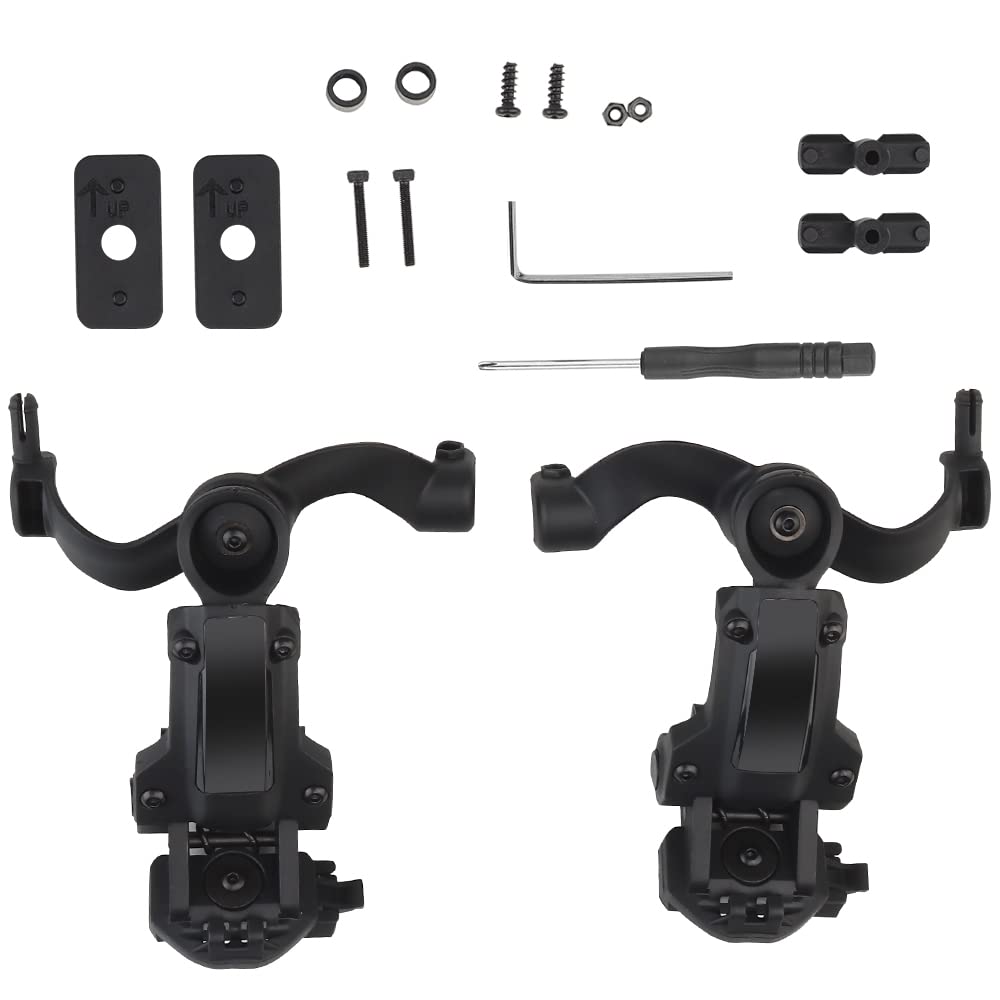 Tactical Helmet Rail Adapter - Multi-Angle Rotation Mount for OPS Core ARC & Team Wendy M Rail | Compatible with Military Headsets & Communication Devices | Perfect for Tactical Operations, Airsoft & Outdoor Adventures