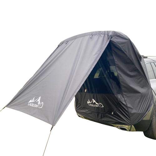 Car Trunk Tent for SUV - Waterproof & UV Protection Camping Awning Sunshade - Perfect for Outdoor Adventures, Road Trips, and Picnics (Black)