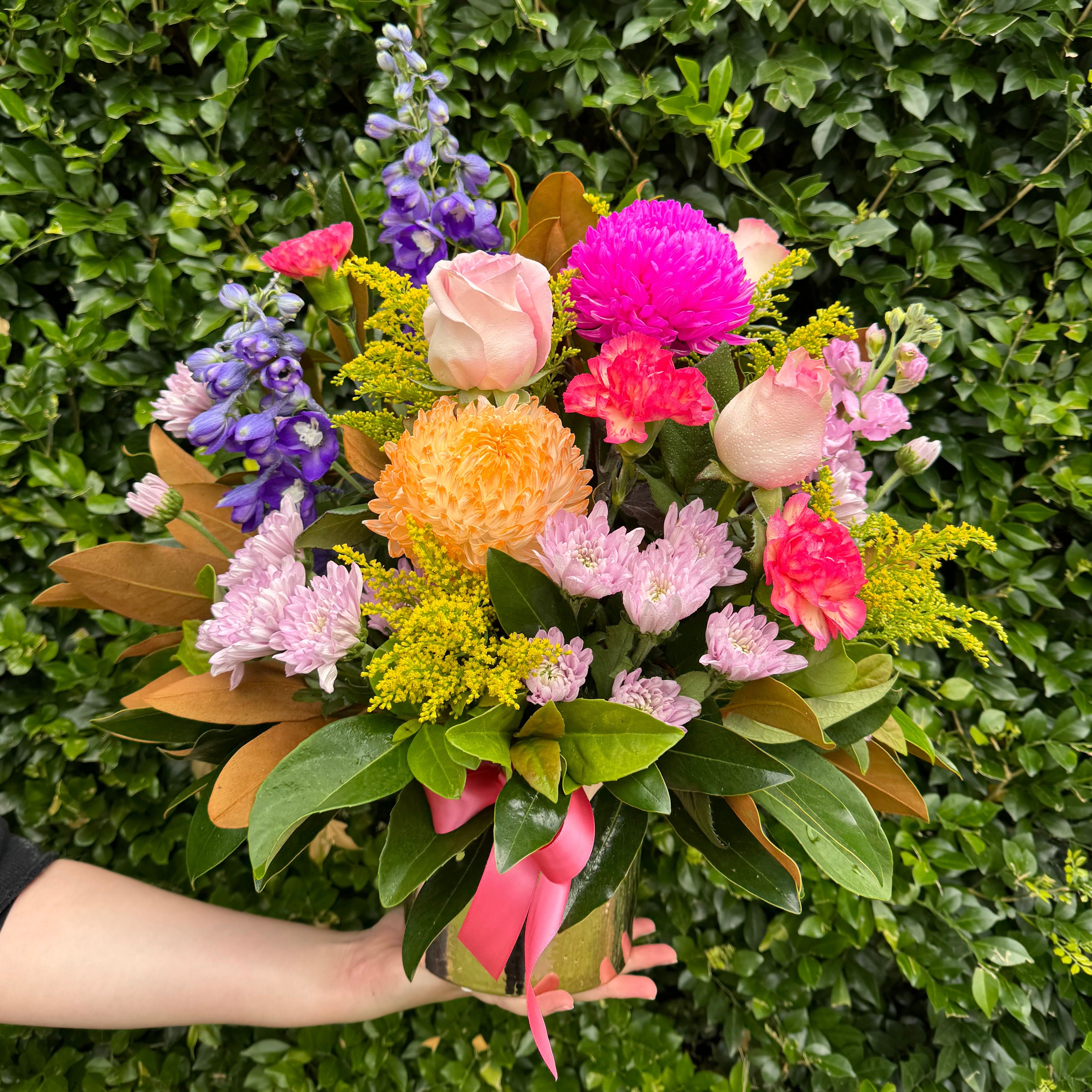 Beautiful Spring Floral Arrangement - Fresh Artificial Flowers for Home Decor, Wedding Centerpieces & Gift Ideas
