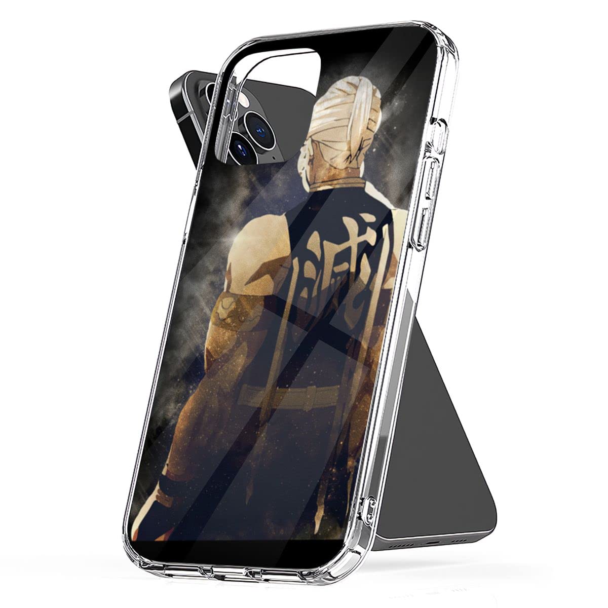 Premium Shockproof Phone Case with Tengen Uzui Demon Slayer Design - Compatible with iPhone 14/13/12/11/X/8/7 & Samsung Galaxy S21/S20/Note 10/9 - Perfect for Anime Fans, Cosplay & Daily Protection