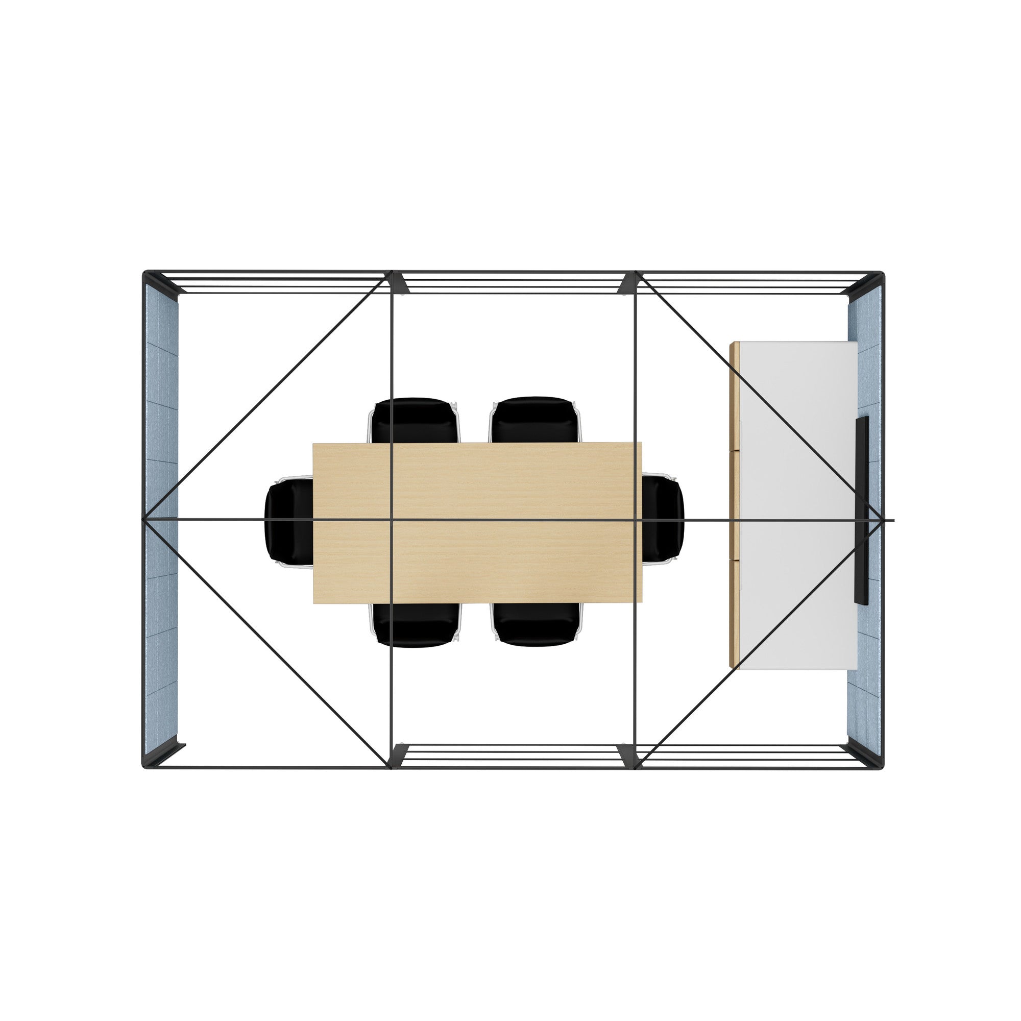 PoppinSpaces Connect Space 108501 - Modular Office Furniture System for Modern Workspaces | Perfect for Home Office, Coworking Spaces & Corporate Environments